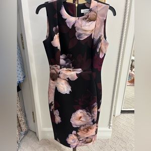Calvin Klein Floral Scuba Shift Dress Size 4